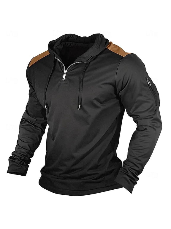 Men's Fashion Hoodies & Sweatshirts Drawstring Tactical Hooded Pullover Causal Long Sleeve Lightweight Hoodie Sweatshirts
