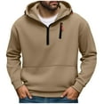 thumbnail image 1 of Xzbqbs Men's Fashion Hoodies & Sweatshirts Quarter-Zip Tactical Hooded Pullover Causal Long Sleeve Lightweight Sweatshirt with Pocket, 1 of 7