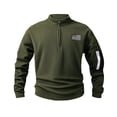 thumbnail image 1 of Xzbqbs Men's Fashion Sweatshirts Stand Collar Padded Half Zipper Slim Fit Pullover Tops Fall Winter Warm Hoodless Sweatshirts, 1 of 5