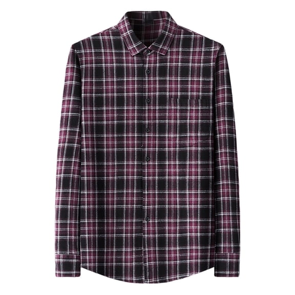 Xzbqbs Men's Flannel Shirts Casual Button Down Plaid Shirt Long Sleeve Shacket Fashion Lightweight Shirts for Men with Pocket