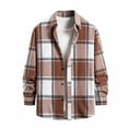 thumbnail image 1 of Xzbqbs Men's Flannel Shirts Long Sleeve Casual Plaid Button Down Lapel Shirt Fashion Lightweight Collared Classic Shirts for Men, 1 of 9