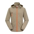 thumbnail image 1 of Xzbqbs Men's Hooded Jacket Casual Breathable Quick Dry Full Zip Solid Color Coat Fishing Hiking Jacket for Men with Zipper Pocket, 1 of 4