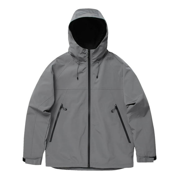 Xzbqbs Men's Hooded Rain Jacket Waterproof Hiking Coat Lightweight Windbreaker Softshell Riancoat Lightewight Jacket for Travel