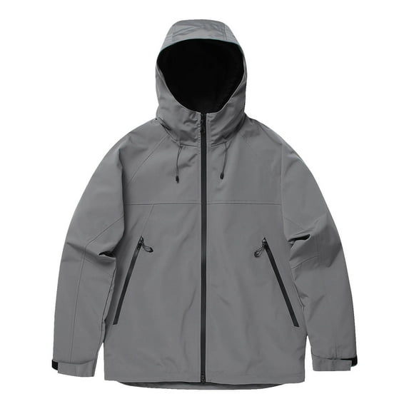 Xzbqbs Men's Hooded Rain Jacket Waterproof Hiking Coat Lightweight Windbreaker Softshell Riancoat Lightewight Jacket for Travel