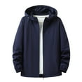 thumbnail image 1 of Xzbqbs Men's Lightweight Softshell Jacket Casual Solid Color Lightweighht Coats Waterproof Winter Hiking Windbreaker Jackets, 1 of 5