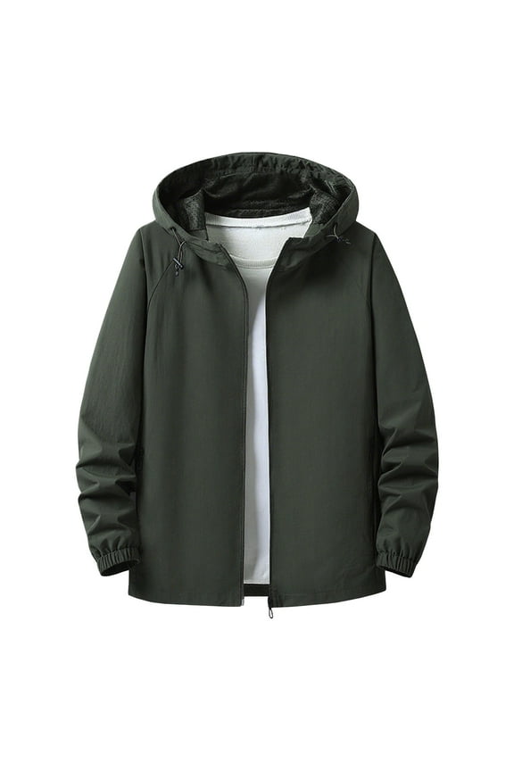 Men's Lightweight Softshell Jacket Casual Solid Color Lightweighht Coats Waterproof Winter Hiking Windbreaker Jackets