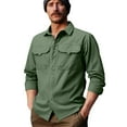 thumbnail image 1 of Xzbqbs Men's Long Sleeve Tactical Shirts Lightweight Work Fishing Shirts Button Down Breathable Outdoor Hiking Shirts for Men, 1 of 4