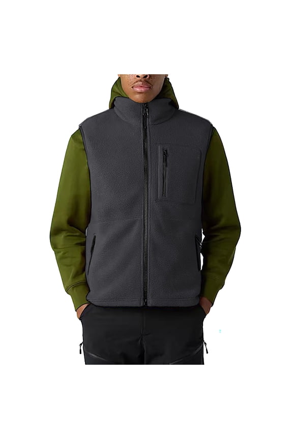 Men's Polar Fleece Vest Lightweight Sleeveless Zip Up Jacket Casual Outerwear Outdoor Golf Vests Winter Warm Jackets for Men