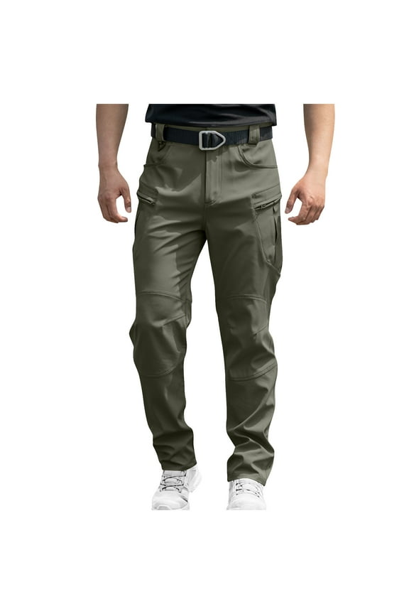 Men's Tactical Cargo Pants Stretch Flex Quick Dry Water Resistant Light Hiking Pants Outdoor Work Pants with Multi Pockets