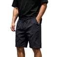 thumbnail image 1 of Xzbqbs Men's Tactical Cargo Shorts Stretch Waist Zipper Pocket Summer Bottoms Solid Color Lightweight Outdoor Utility Trousers with Pockets, 1 of 9