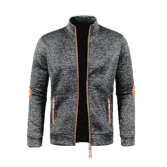 Xzbqbs Men's Track Jacket Casual Full Zip Slim Fit Sport Coat Fashion Light Stand Collar Workout Running Sweat Jacket with Pocket