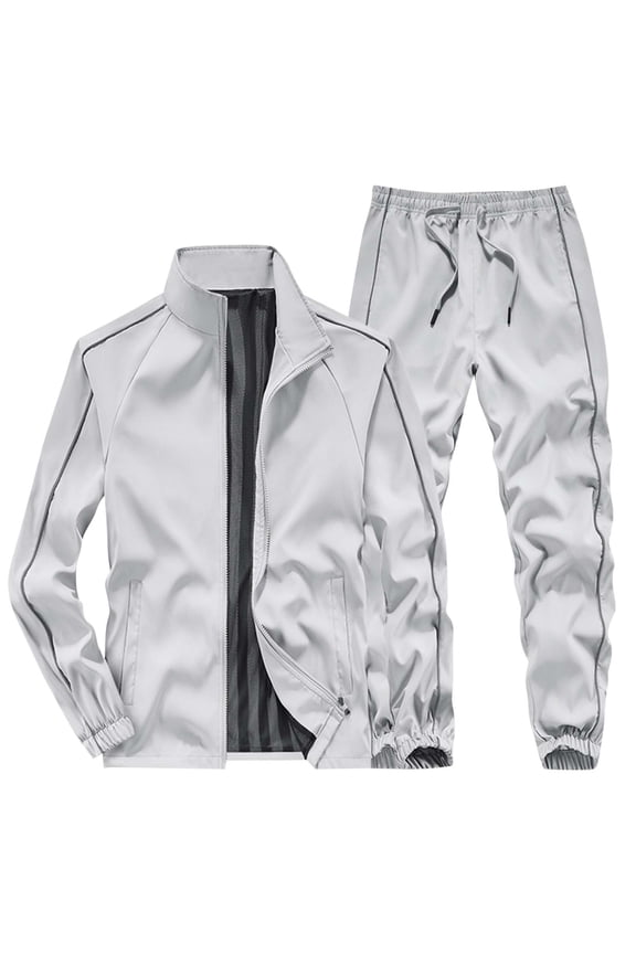 Men's Track Suits Casual Athletic Tracksuit Long Sleeve Sweatsuit Set Full Zip Running Jacket and Pants 2 Piece Outfits