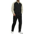 thumbnail image 1 of Xzbqbs Men's Tracksuit 2 Piece Set Waffle Texture Quarter Zip Pullover Sweatshirt and Sweatpants Athletic Running Sweatsuits, 1 of 1