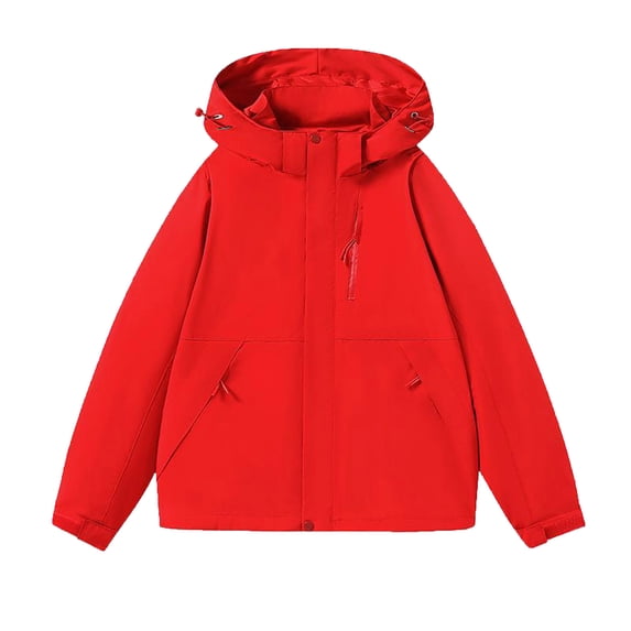Xzbqbs Men's Waterproof Hooded Jacket Outdoor Windbreaker Raincoat Lightweight Soft Shell Loose Fit Work Jacket for Hiking Travel