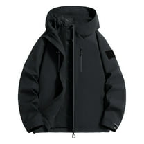 Xzbqbs Men's Waterproof Hooded Rain Jacket Outdoor Windbreaker Raincoat Lightweight Softshell Outwear Jacket for Hiking Travel