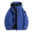 thumbnail image 1 of Xzbqbs Men's Waterproof Hooded Rain Jacket Outdoor Windbreaker Raincoat Lightweight Softshell Outwear Jacket for Hiking Travel, 1 of 7