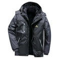 thumbnail image 1 of Xzbqbs Men's Winter Skiing Jackets Water Resistant Fleece Thickened Hooded Raincoats Mountain Waterproof Windproof Rain Jacket, 1 of 7