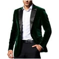thumbnail image 1 of Xzbqbs Mens Blazer Casual Sport Coats Slim Fit One Button Velvet Suit Jacket Lightweight Sports Jacket Business Suit Jacket for Men, 1 of 7