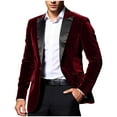 thumbnail image 1 of Xzbqbs Mens Blazer Casual Sport Coats Slim Fit One Button Velvet Suit Jacket Lightweight Sports Jacket Business Suit Jacket for Men, 1 of 7