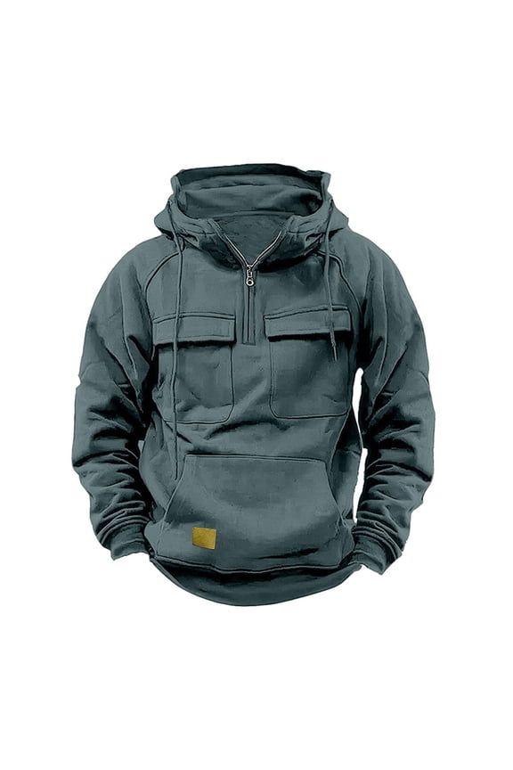Mens Casaul Hoodies Pullover Long Sleeve Fashion Drawstring Hooded Hoodies Outdoor Running Active Sweatshir with Pocket