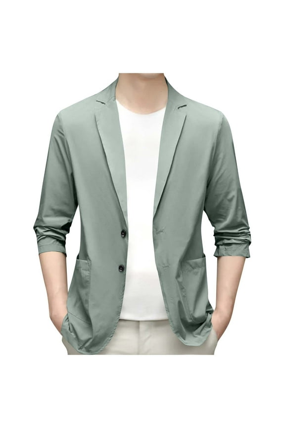 Mens Casual Blazer Classic Fit Suit Jackets Solid Lightweight Sport Coat Fashion Dress Business Blazer Jacket for Men