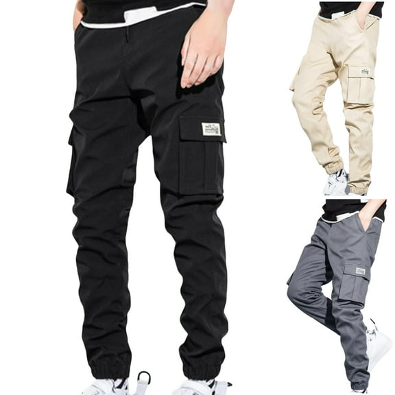 Xzbqbs Mens Casual Cargo Pants Stretch Quick Dry Water Resistant Lightweight Hiking Pants Outdoor Work Pants with Multi Pockets
