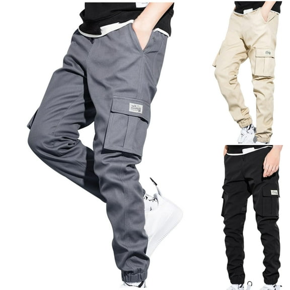 Xzbqbs Mens Casual Cargo Pants Stretch Quick Dry Water Resistant Lightweight Hiking Pants Outdoor Work Pants with Multi Pockets