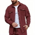 thumbnail image 1 of Xzbqbs Mens Casual Jacket Waffle Button Down Jacket Classic Lapel Jackets Collared Quilted Shacket Lightweight Jacket with Pockets, 1 of 6