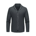 thumbnail image 1 of Xzbqbs Mens Casual Jackets Button Down Slim Fit Stretch Knit Sweater Cardigan Jacket Fashion Lightweight Collared Fall Winter Coats, 1 of 8