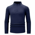 thumbnail image 1 of Xzbqbs Mens Casual Shirts Long Sleeve Quarter Zip Muscle Fit Quick Dry Pullover Lightweight Solid Collared Sports Fitness Shirts, 1 of 7