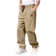 thumbnail image 1 of Xzbqbs Mens Casual Sweatpants Elastic Waist Drawstring Classic Fit Pants Hiking Joggers Athletic Trousers Straight Sweatpants, 1 of 6