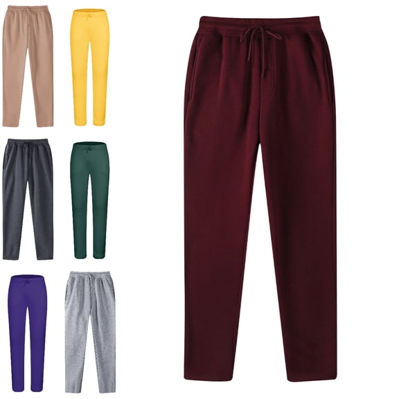 Xzbqbs Mens Casual Sweatpants Elastic Waist Drawstring Tapered Pants Hiking Joggers Athletic Trousers Straight Sweatpants for Men