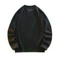 thumbnail image 1 of Xzbqbs Mens Casual Sweatshirts Long Sleeve V Neck Loose Fit Pullover Tops Fashion Lightweight Solid Color Hoodless Sweatshirts, 1 of 4