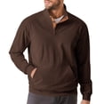 thumbnail image 1 of Xzbqbs Mens Corduroy Shirts Casual Quarter Button Slim Pullover Sweatshirts Fashion Lightweight Stand Collar Shirts with Pocket, 1 of 7