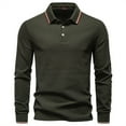 thumbnail image 1 of Xzbqbs Mens Cotton Polo Shirts Long Sleeve Casual Collared Shirt Classic Golf T Shirt Lightwight Slim Fit Solid Business Shirts, 1 of 3
