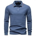thumbnail image 1 of Xzbqbs Mens Cotton Polo Shirts Long Sleeve Casual Collared Shirt Classic Golf T Shirt Lightwight Slim Fit Solid Business Shirts, 1 of 3