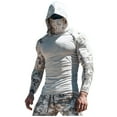 thumbnail image 1 of Xzbqbs Mens Fishing Hooded Shirts UPF 50 + Sun Protection Breathable Long Sleeve Outdoor Hiking Printed Shirt with Face Mask, 1 of 3