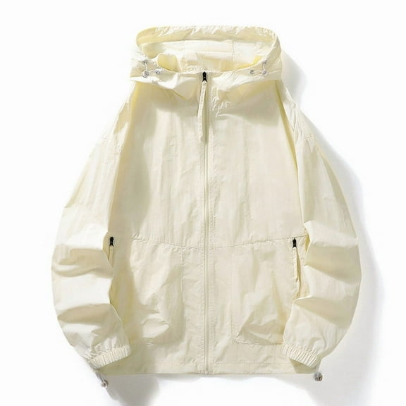 Xzbqbs Mens Fishing Jackets Casual UV protection Lightweight Full-Zip Coats Summer Workout Running Athletic Active Jacket for Men