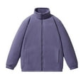 thumbnail image 1 of Xzbqbs Mens Fleece Jacket Classic Full Zip Up Stand Collar Coats Lightweight Casual Fashion Soft Warm Jackets for Men with Pocket, 1 of 3