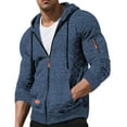 thumbnail image 1 of Xzbqbs Mens Full Zip Up Jackets Casual Drawstring Slim Fit Hoodie Coat Fashion Lightweight Solid Workout Track Jackets for Men, 1 of 6