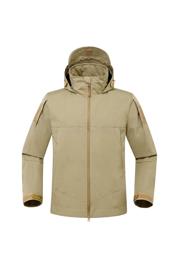 Mens Hooded Softshell Jacket Waterproof Lightweight Insulated Windbreaker Raincoat Soft Shell Jacket Hiking Skiing Jacket