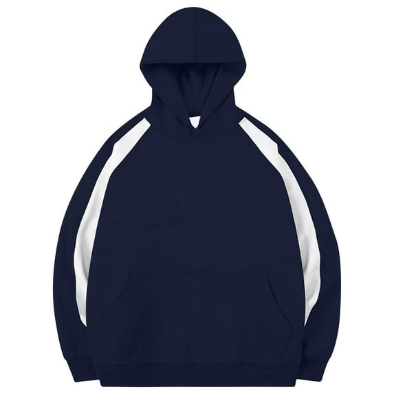 Xzbqbs Mens Hoodies Oversized Casual Long Sleeve Fall Hoodie Pullover Fashion Lightweight Solid Color Quilted Sweatshirts for Men