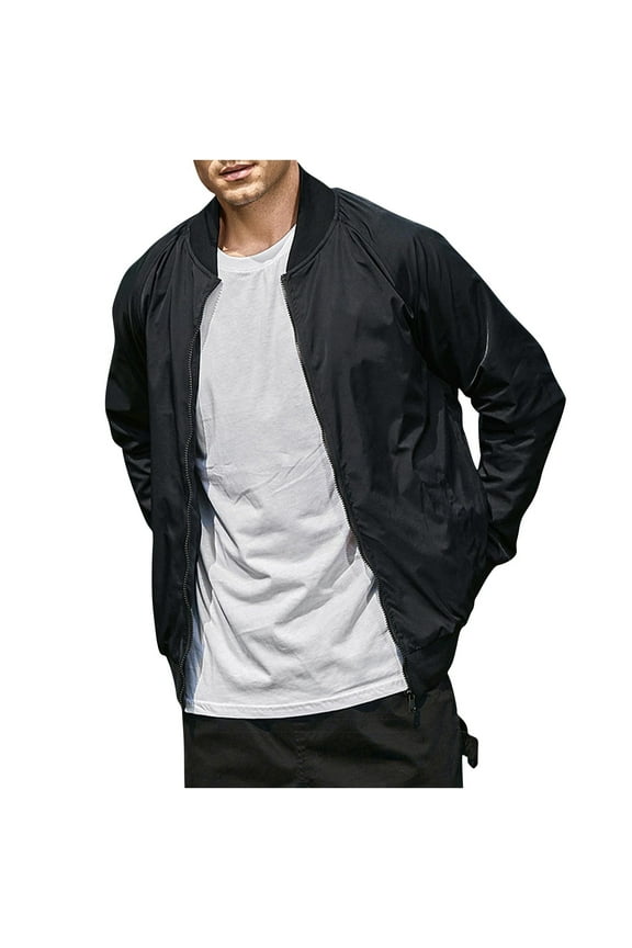 Mens Lightweight Bomber Jacket Causal Windbreaker Slim Fit Softshell Flight Jacket Fashion Waterproof Hiking Outdoor Jacket