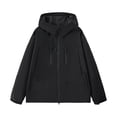 thumbnail image 1 of Xzbqbs Mens Lightweight Waterproof Hooded Rain Jacket Outdoor Windbreaker Raincoat Lightweight Softshell Hiking Fishing Jacket, 1 of 7