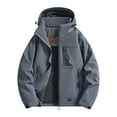 thumbnail image 1 of Xzbqbs Mens Lightweight Windbreaker Rain Jacket Waterproof Winter Work Coat Water Resistant Warm Coats Insulated Thermal Jacket, 1 of 7