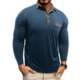 thumbnail image 1 of Xzbqbs Mens Polo Shirts Henley Long Sleeve Button Down Shirts Lightweight Pullover Shirts Slim Fit Soft Stretch Shirts for Men, 1 of 6