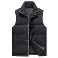 thumbnail image 1 of Xzbqbs Mens Puffer Jacket Casual Sleeveless Zip-Up Padded Vest Coats Fashion Light Quilted Gilet Winter Warm Outdoor Down Jackets, 1 of 3