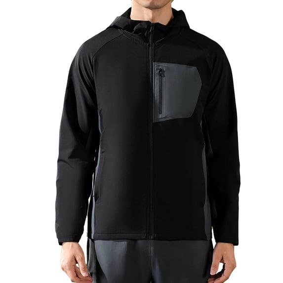 Xzbqbs Mens Rain Jacket Casual Waterproof Lightweight Full Zip Raincoat Fashion Windbreaker Water Resistant Jackets Big and Tall
