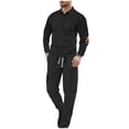thumbnail image 1 of Xzbqbs Mens Tactical Suits 2 Piece Corduroy Workwear Suits for Men Quarter Button Polo Sweatshirts and Straight Baggy Cargo Pants, 1 of 9