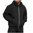 thumbnail image 1 of Xzbqbs Mens Track Hooded Jacket Casual Full Zip Up Slim Fit Hoodie Sport Coat Fashion Lightweight Solid Workout Running Jackets, 1 of 9